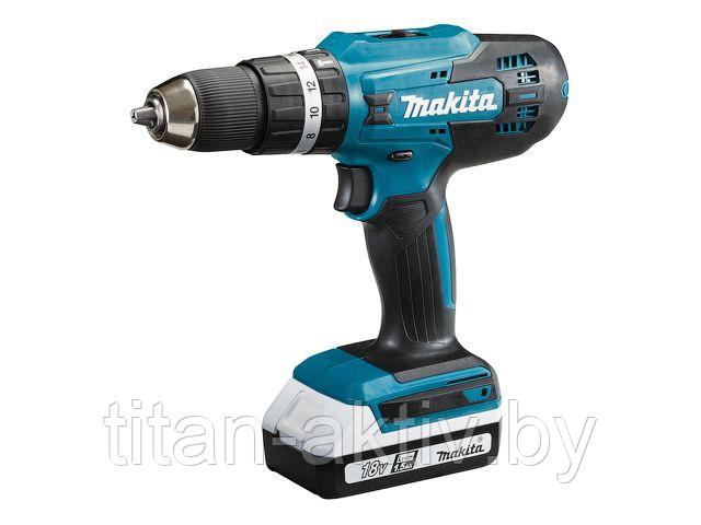 Аккум. дрель-шуруповерт MAKITA HP 488 DWAE в чем. (18.0 В, 2 акк., 2.0 А/ч Li-Ion, 2 скор., 42 Нм, ш - фото 1 - id-p195975287