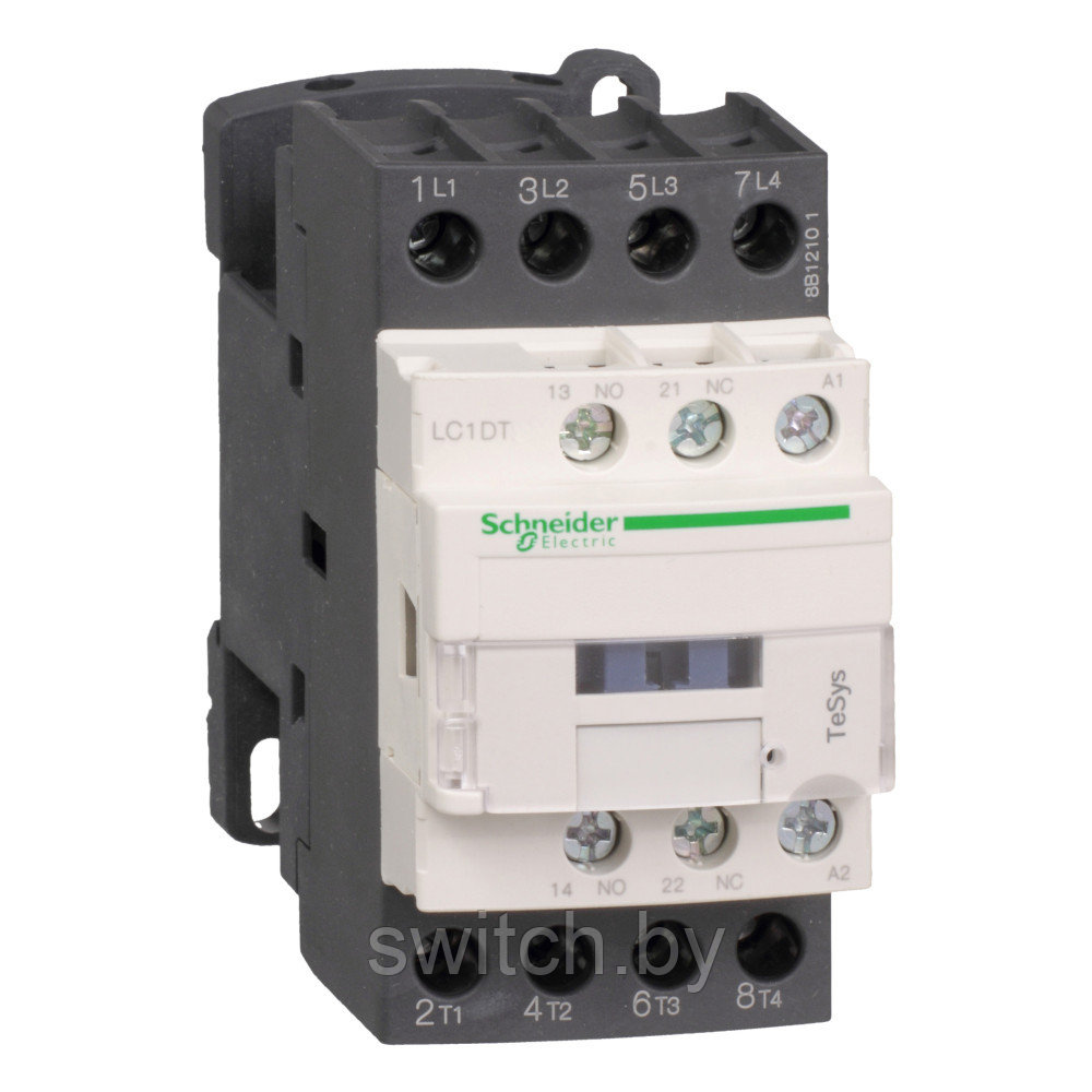 LC1DT40MD КОНТАКТОР D 4P (4НО),АС1 40 А,НО+НЗ,220V DС,ОГРАН. ПЕРЕНАПРЯЖЕНИЙ,