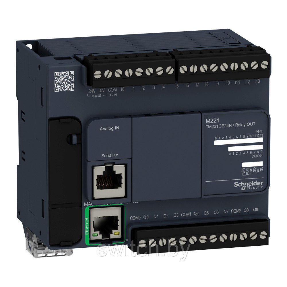 TM221CE24R КОМПАКТНЫЙ БАЗОВЫЙ БЛОК M221-24IO РЕЛЕ ETHERNET