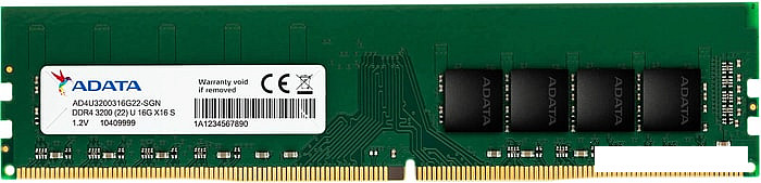 Оперативная память A-Data 16GB DDR4 PC4-25600 AD4U320016G22-SGN - фото 1 - id-p195990997