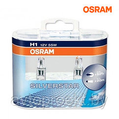 Галогенная лампа Osram Silverstar +50% H4, H1,