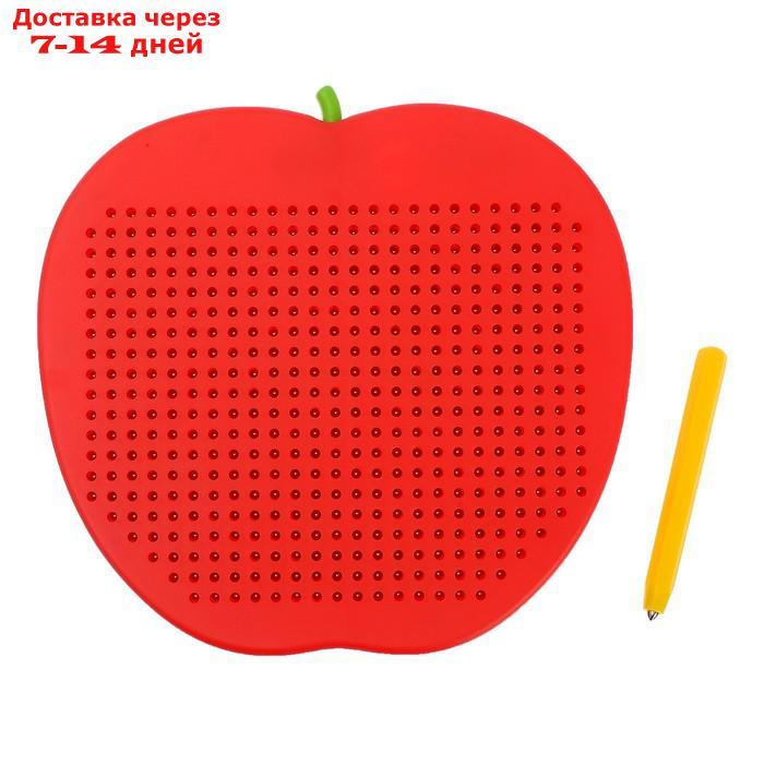 Магнитный планшет большое яблоко, 468 отверстий, цвет красный - фото 2 - id-p193704643
