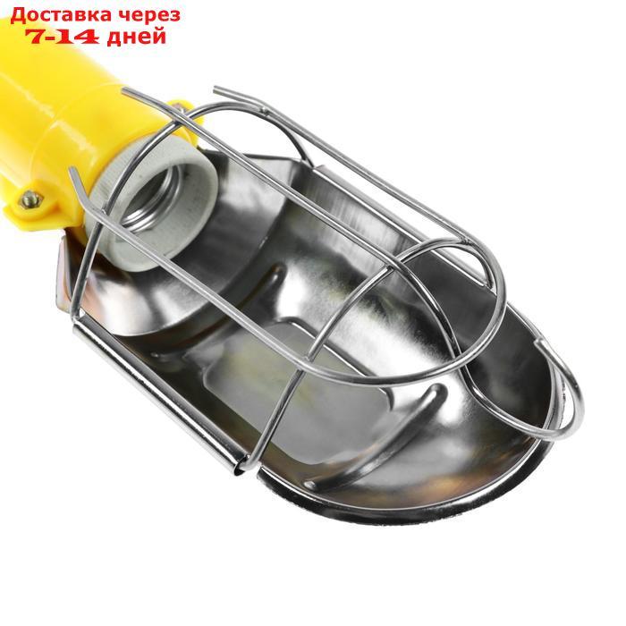 Светильник переносной Luazon Lighting с выключателем под лампу E27, 10 метров, желтый - фото 4 - id-p195652716