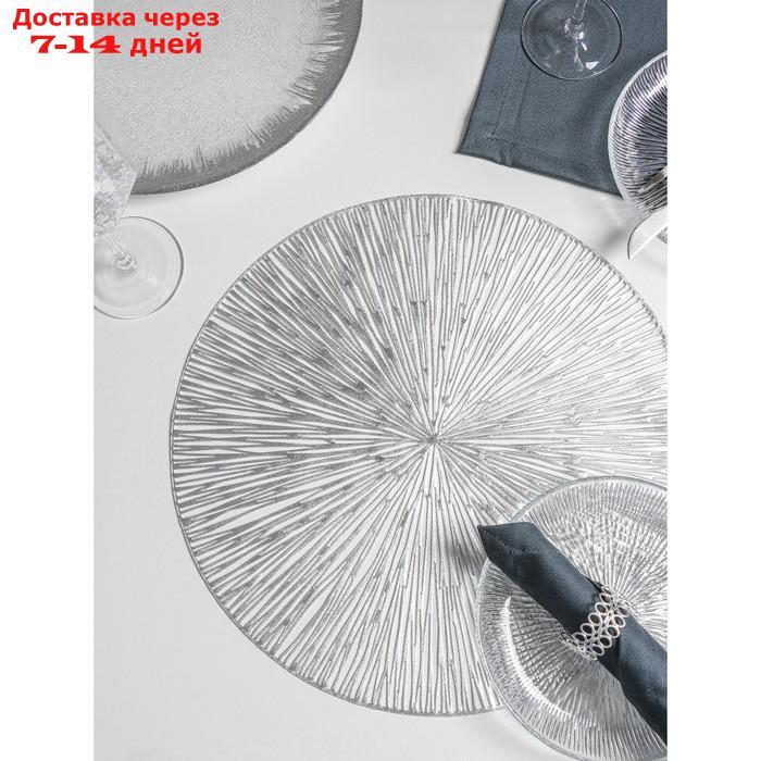 Набор салфеток кухонных "Сияние", 38×38 см, 4 шт, цвет серебро - фото 2 - id-p195674586