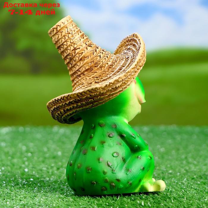 Садовая фигура "Лягушка в соломенной шляпе" 11х12х16,5см - фото 4 - id-p195684287