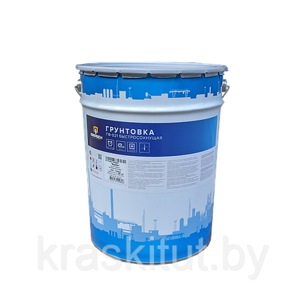 Грунтовка ГФ-021 быстросохнущая серый (25кг) ФАРБЕН, фото 2