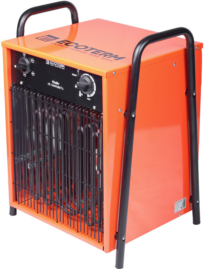 Ecoterm EHC-15/3B Нагреватель воздуха электрический кубик, 2ручки, 15 кВт, 380В / экотерм EHC-15/3B