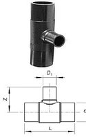 Тройник редукционный литой удлиненный для полиэтиленовых труб