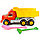 Игрушечный мусоровоз,самосвал "Maxi Truck 180" +лопатка 49см и грабли 40см, фото 2