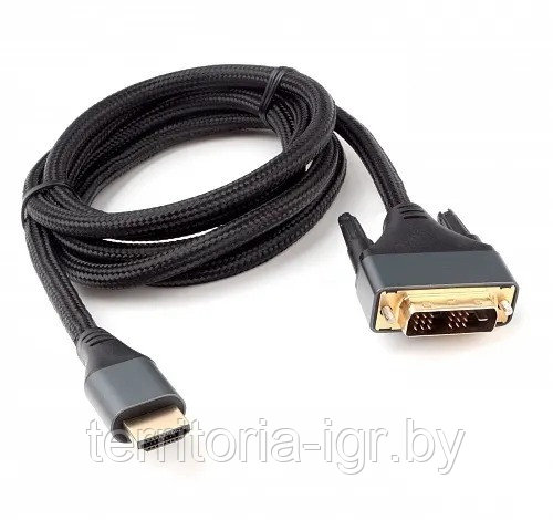 Кабель HDMI - DVI CC-HDMI-DVI-4K-6 4K 1.8м. 19M/19M Cablexpert - фото 2 - id-p196037428