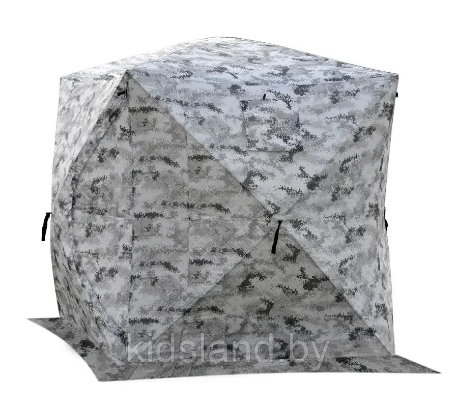 Палатка зимняя УТЕПЛЕННАЯ куб 180х180х195см (3местная) - фото 5 - id-p196051621
