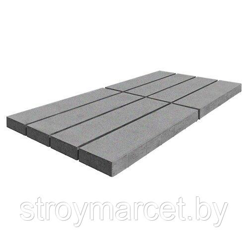 Тротуарная плитка Гранада, 80 мм, серый, SoftWash - фото 1 - id-p196063602