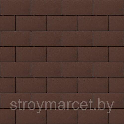 Тротуарная плитка Прямоугольник Лайн, 40 мм, коричневый, гладкая - фото 2 - id-p196063615
