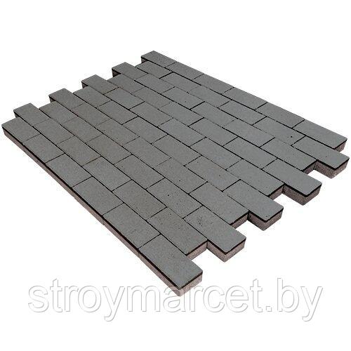 Тротуарная плитка Прямоугольник Лайн, 60 мм, серый, гладкая - фото 6 - id-p196063618