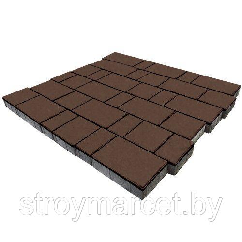 Тротуарная плитка Bergamo коричневая, гладкая
