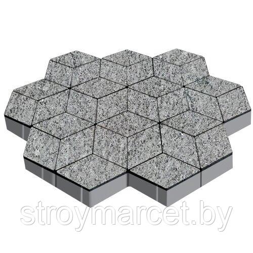 Тротуарная плитка Полярная звезда, 80 мм, серый, Softwash - фото 1 - id-p196063709