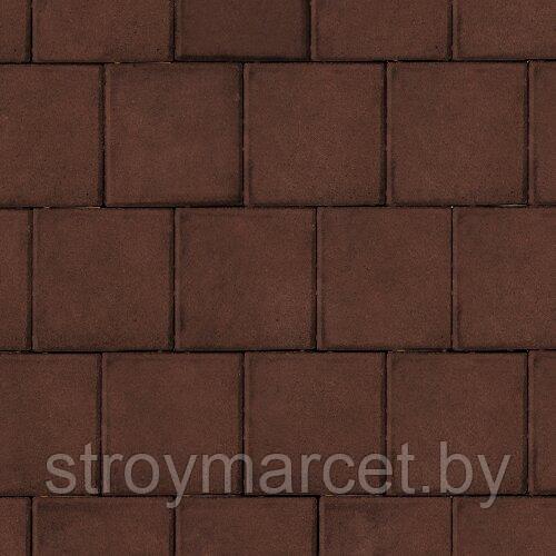 Тротуарная плитка Квадрат большой, 60 мм, коричневый, гладкая - фото 2 - id-p196063724