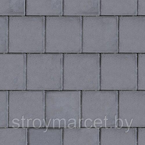 Тротуарная плитка Квадрат большой, 60 мм, серый, гладкая - фото 2 - id-p196063728