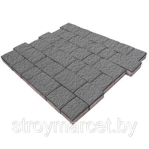 Тротуарная плитка Инсбрук Инн, 60 мм, серый, бассировка