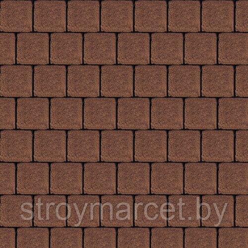 Тротуарная плитка Квадрат малый, 60 мм, коричневый, бассировка - фото 2 - id-p196064027