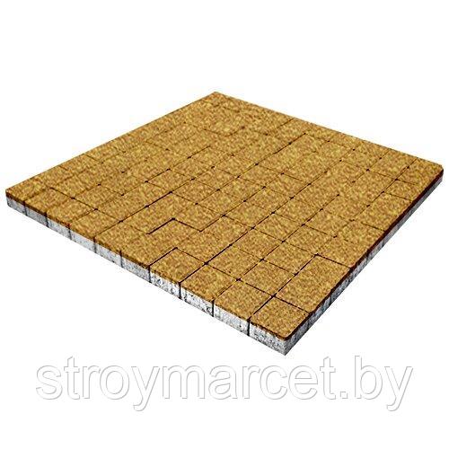 Тротуарная плитка Квадрат малый, 60 мм, жёлтый, native - фото 1 - id-p196064030