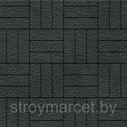 Тротуарная плитка Паркет, 60 мм, чёрный, бассировка - фото 2 - id-p196064109