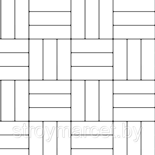 Тротуарная плитка Паркет, 60 мм, белый, гладкая - фото 2 - id-p196064116