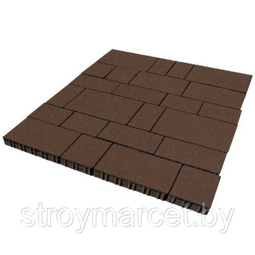 Тротуарная плитка Инсбрук Тироль, 60 мм, коричневый, гладкая - фото 1 - id-p196064126