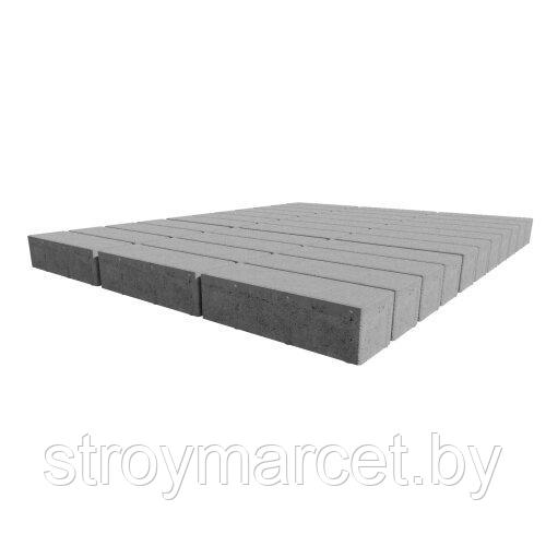 Тротуарная плитка Ригель, 80 мм, серый, Antico - фото 1 - id-p196064179
