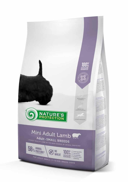 Сухой корм для собак Nature's Protection MINI ADULT LAMB ягненок 2 кг (NPS45734) - фото 1 - id-p196078986