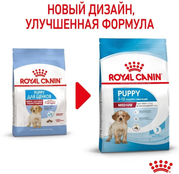 Сухой корм для щенков Royal Canin Medium Junior 14 кг - фото 1 - id-p196077670