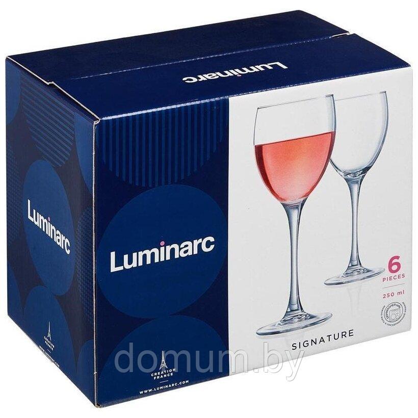 Набор бокалов для вина Luminarc Signature 6шт 250мл H8168 - фото 5 - id-p196103329