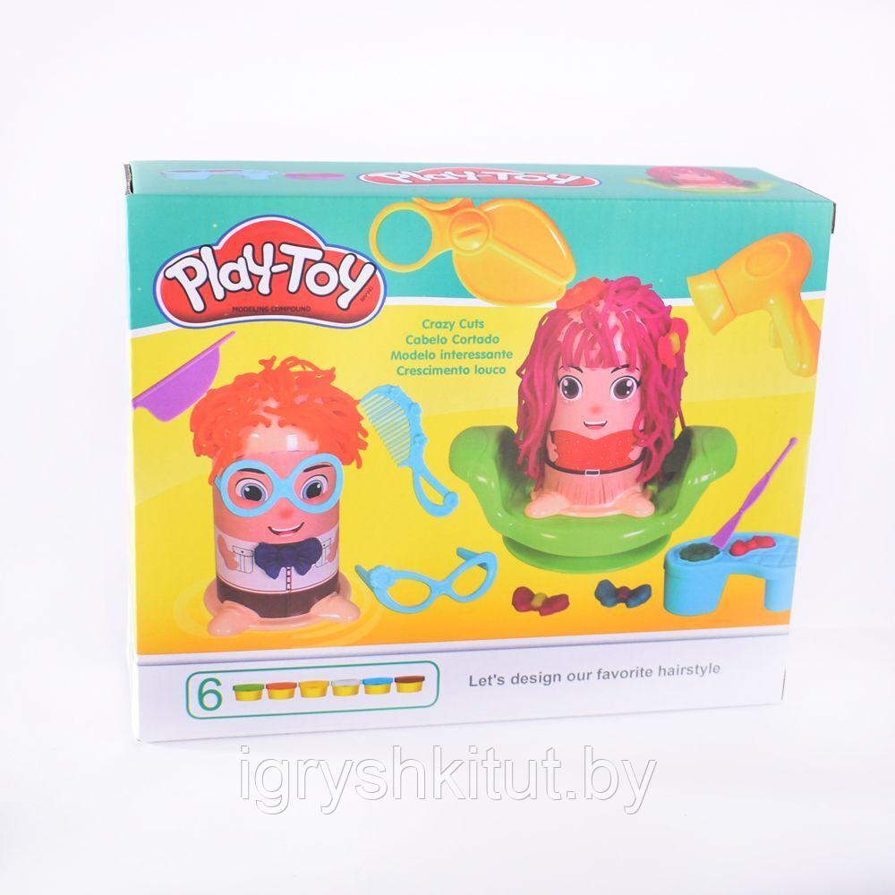 Набор для лепки Play-Toy "Прически", аналог Play Doh - фото 1 - id-p196126654