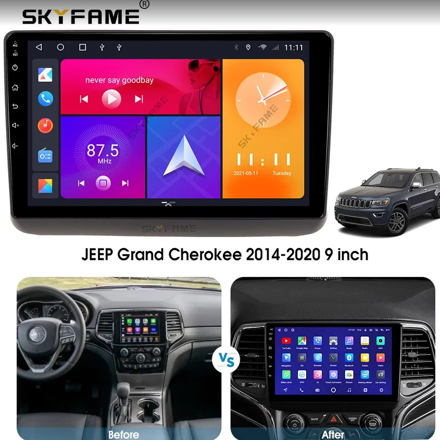 Штатная магнитола PJeep Grand Cherokee 2013+ (все комплектации) на Android 11 (4/64gb)