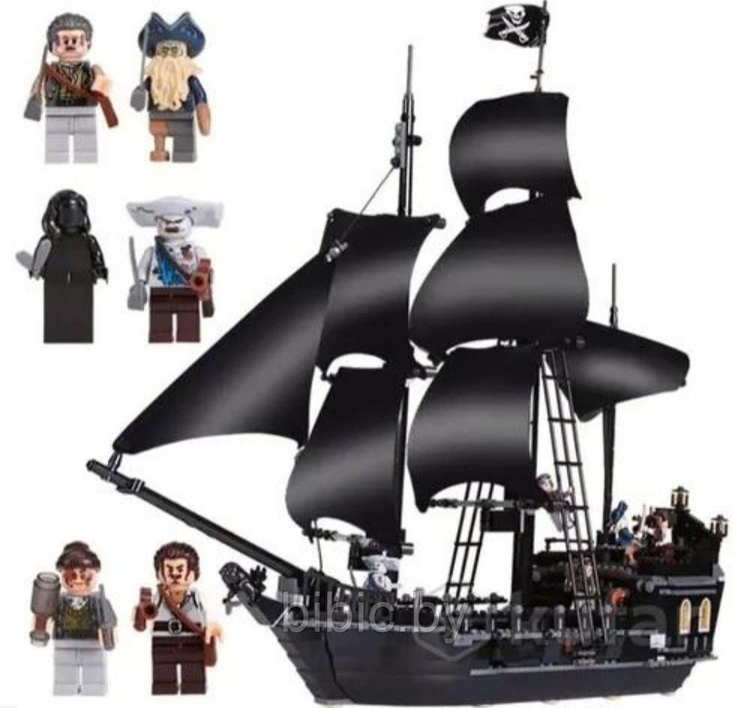 Конструктор Пиратский корабль ''Черная Жемчужина'' 804 деталей, фигурки капитан джек воробей, пираты - фото 1 - id-p196130643