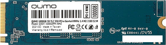 SSD QUMO Novation 3D TLC 1TB Q3DT-1000GPP4-NM2, фото 2