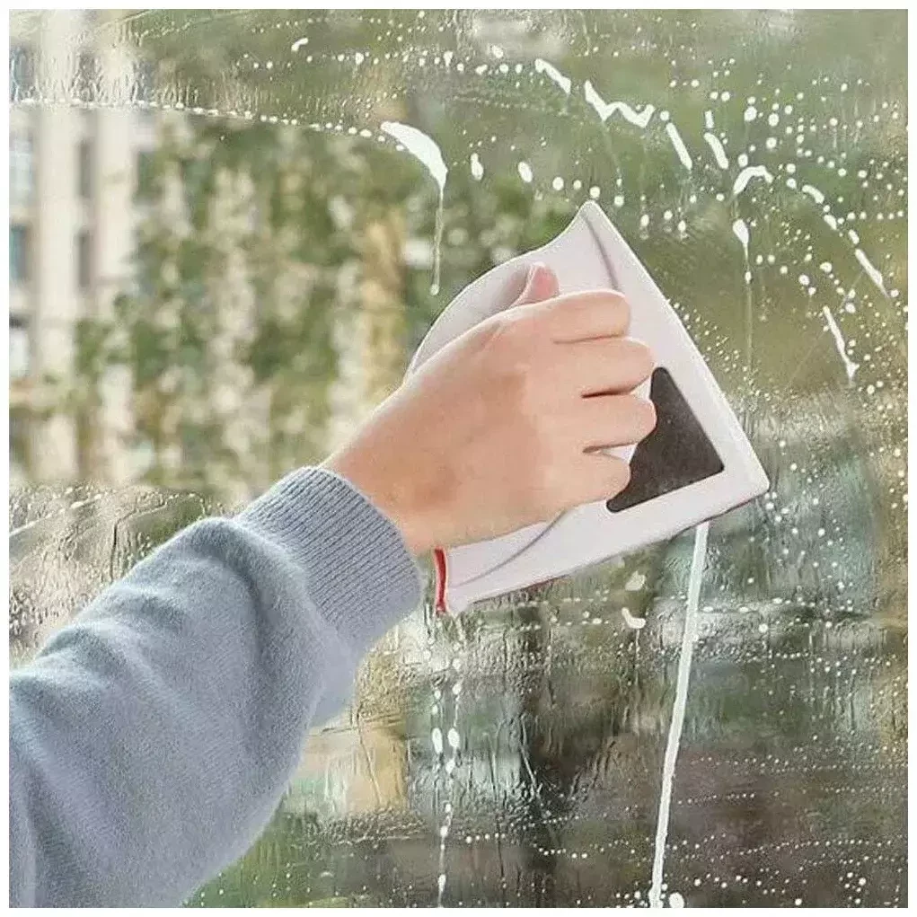 Магнитная щетка-скребок Bangjie для мытья окон с 2-х сторон одновременно (3-8мм) - фото 2 - id-p196140820