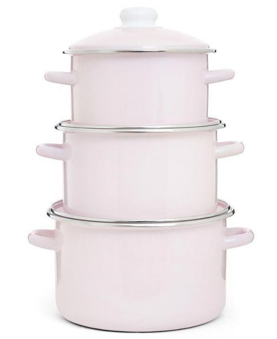 ЭСТЕТ Набор посуды ЭТ-75235 "Розовый" цилиндрический 2.0+3.0+4.0л 6 пр - фото 1 - id-p196143059