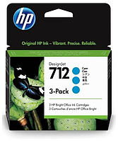 Картридж 712/ 3ED77A (для HP DesignJet T230/ T250/ T630/ T650) голубой, тройная упаковка