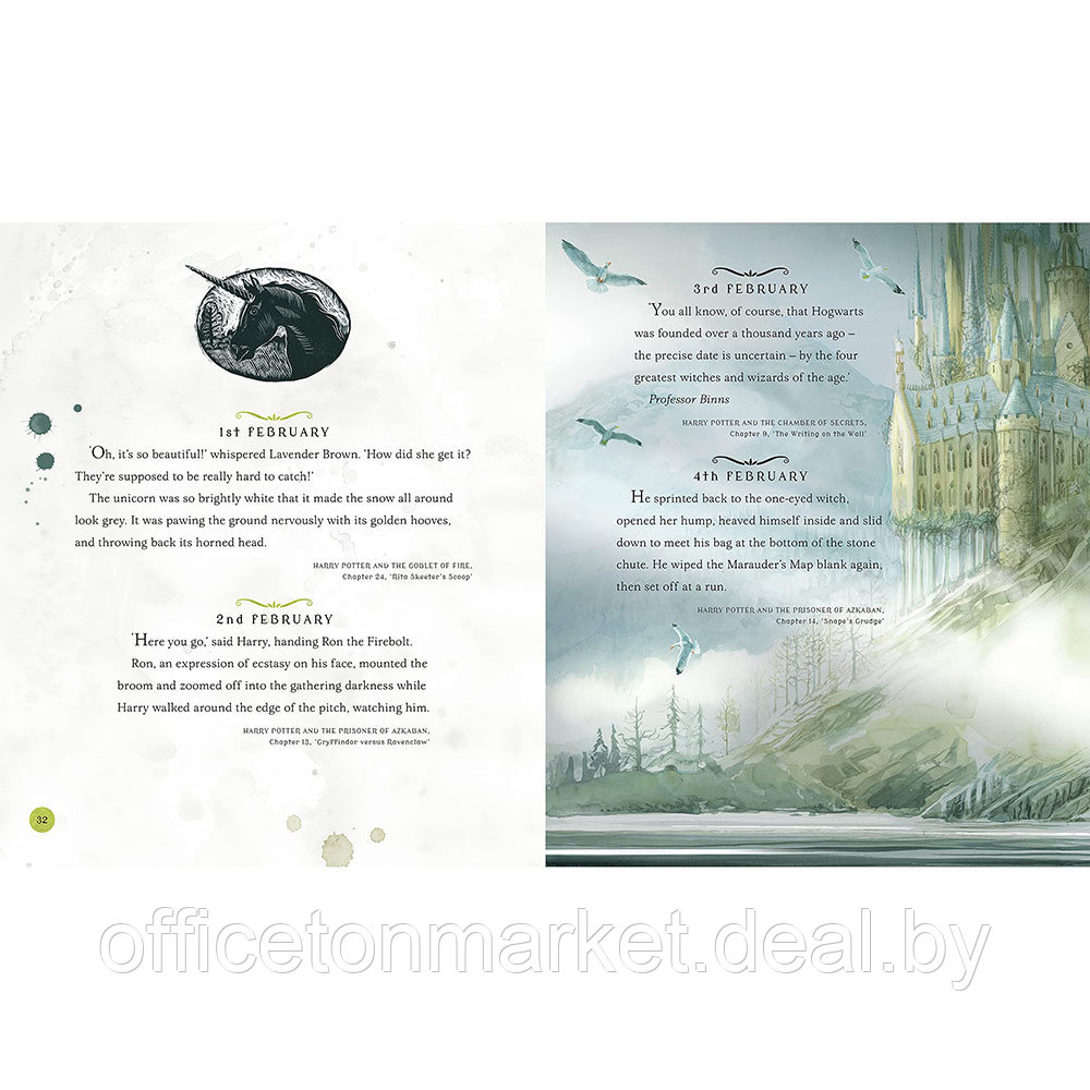 Книга на английском языке "Harry Potter A Magical Year: The Illustrations of Jim Kay", Jim Kay - фото 7 - id-p196162558