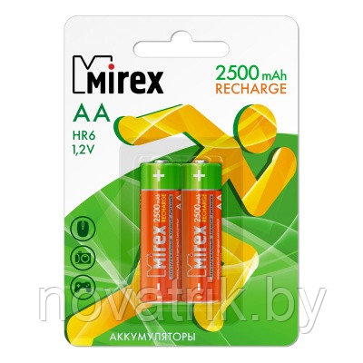 Аккумулятор Ni-MH Mirex HR6 / AA 2500mAh 1,2V 2BP