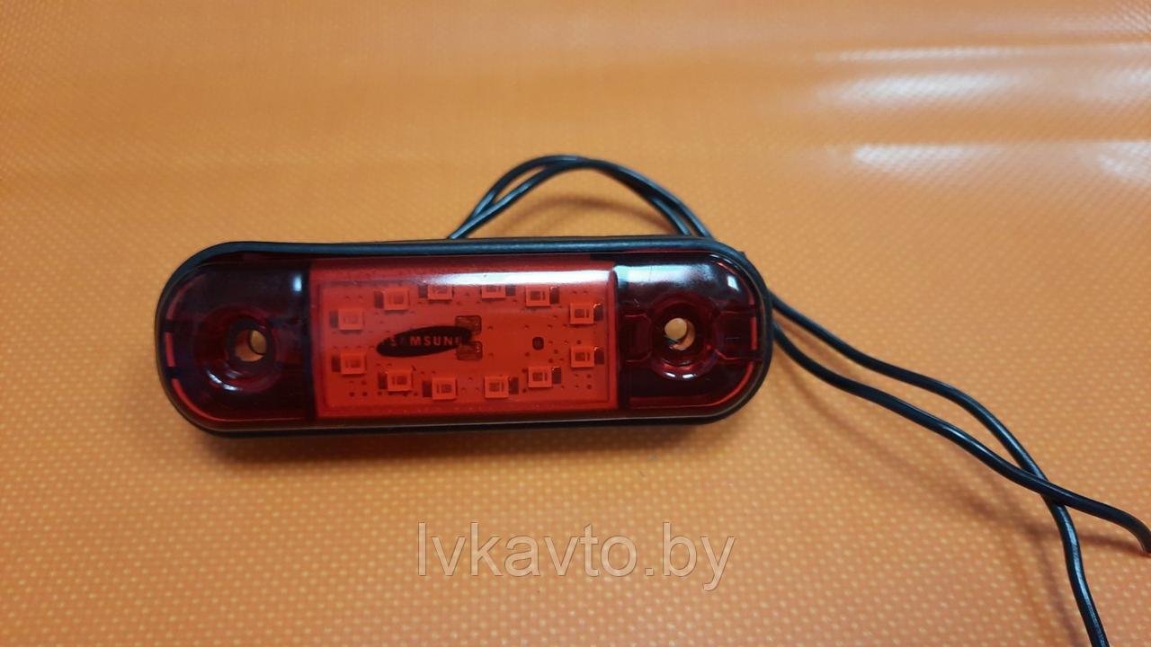 Габарит светодиодный MINI Samsung 12 LED Красный (12-24V) - фото 1 - id-p188779967