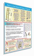 Плакат по охране труда №49г "Работа на приставных лестницах и стремянках" р-р 40*57 см, ПВХ 3 мм