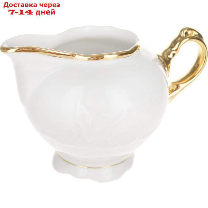 Чайный сервиз 6/9 Tulip "Белоснежный тюльпан, золотые держатели", 15 предметов - фото 4 - id-p196155353