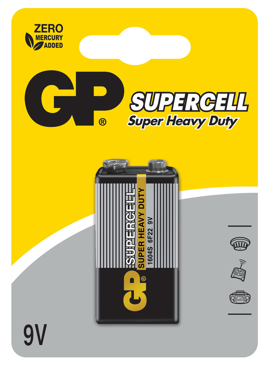 Эл.питания GP Supercell 6F22/1604S-2UE1