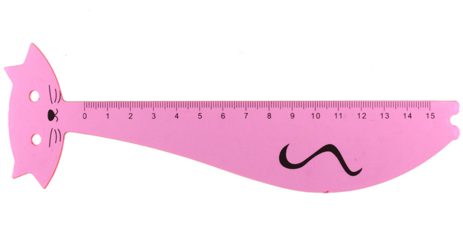 Линейка пластиковая «Мульти-Пульти» 15 см, прозрачно-розовая, «Кошка» - фото 2 - id-p196072873
