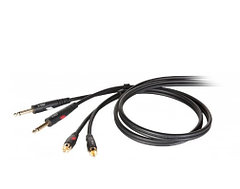 DIE HARD DHG535LU18 - проф. аудио кабель, 2х 6.3 джек моно - 2х RCA (папа), длина 1.8 м