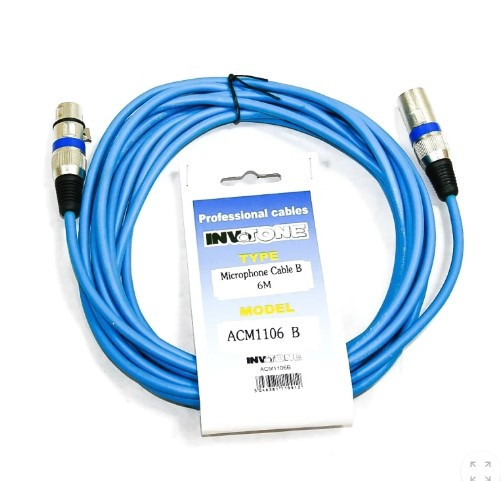 INVOTONE ACM1110/B - микрофонный кабель, XLR(папа) - XLR(мама), длина 10 м (синий) - фото 1 - id-p196198533
