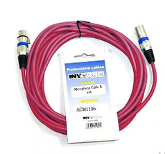 INVOTONE ACM1110/R - микрофонный кабель, XLR(папа) - XLR(мама), длина 10 м (красный)
