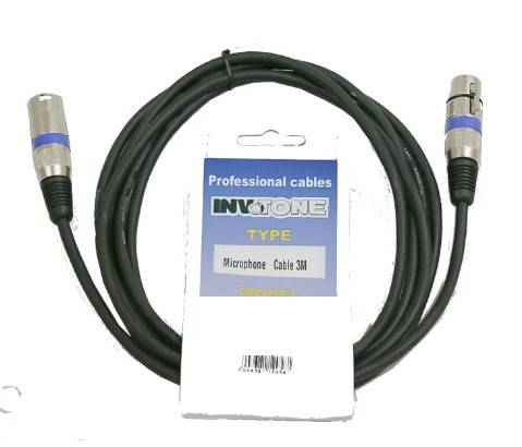 INVOTONE ACM1110/BK микрофонный кабель, XLR - XLR длина 10 м (черный) - фото 1 - id-p196198529